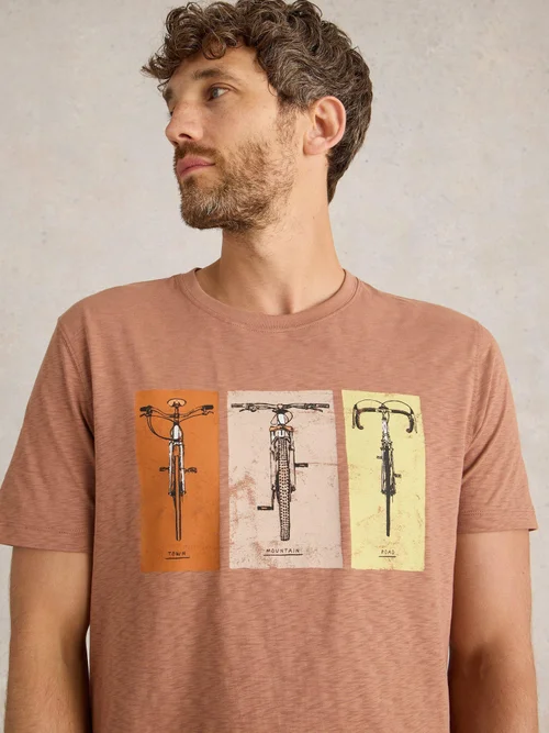 T-Shirt mit Fahrradprint - Pink Pr - XXXL Bild 3