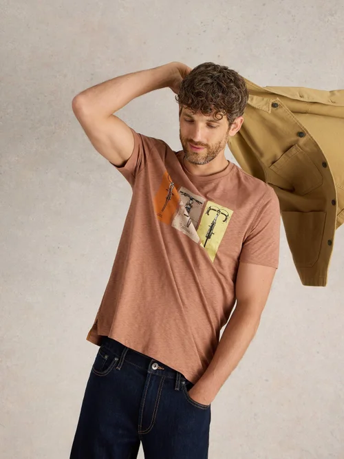 T-Shirt mit Fahrradprint - Pink Pr - XXXL Bild 1