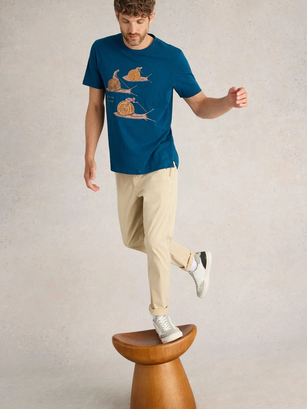 T-Shirt mit Slow-Lane-Grafik - Teal Pr - XXXL Bild 1