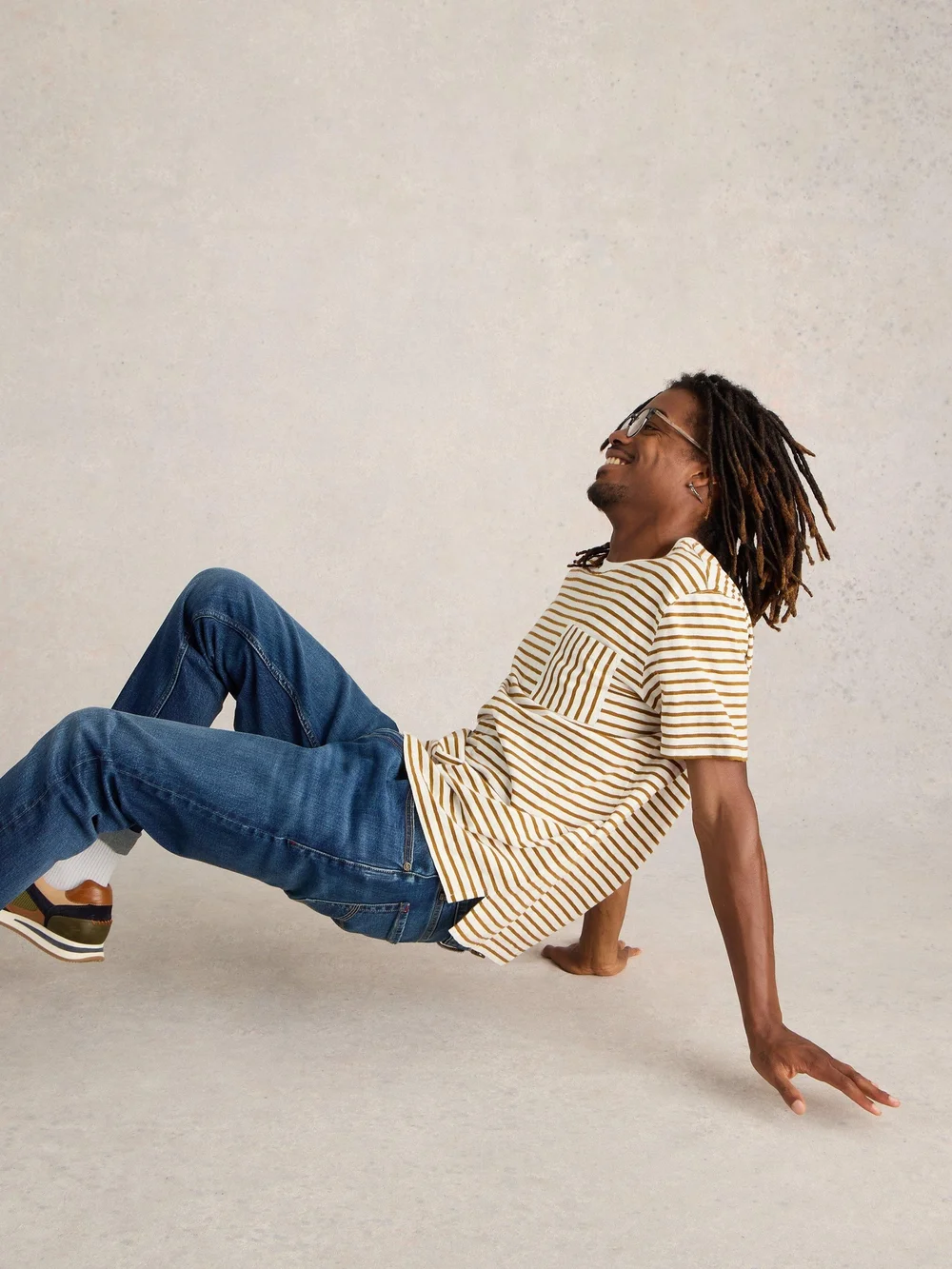 Gestreiftes T-Shirt Abersoch - Nat Mlt - XXXL Bild 1