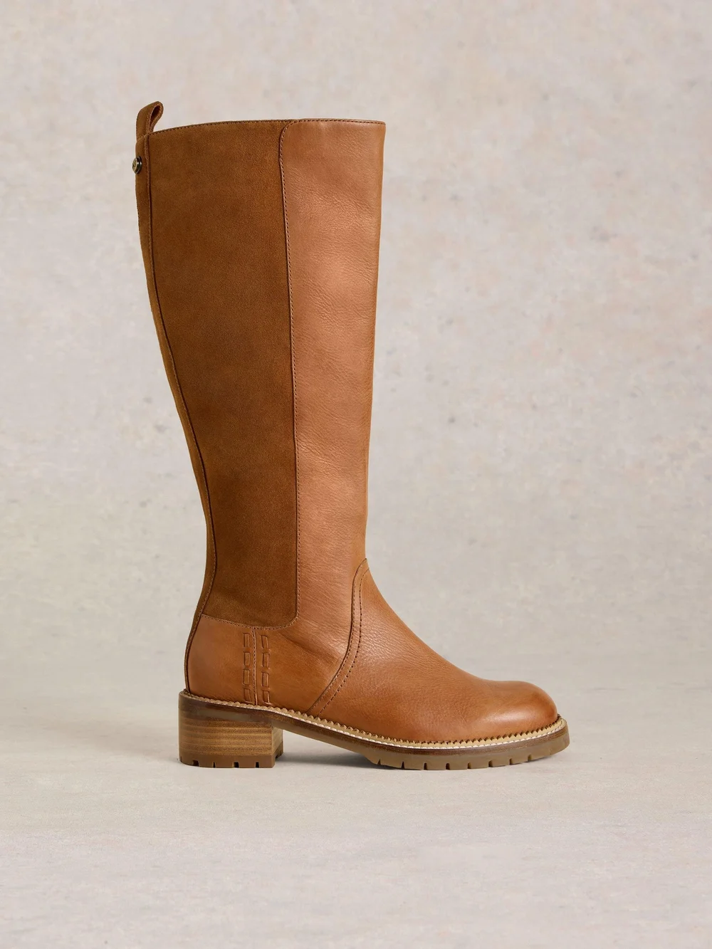 Knielange Lederstiefel Serena - Mid Tan - 41 Bild 1