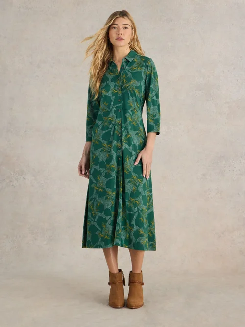Blusenkleid Rua aus Jersey - Green Mlt - 52/R Bild 2