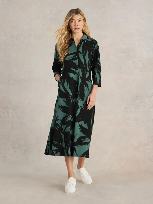 Blusenkleid Rua aus Jersey - Green Pr - 52/R Bild 2