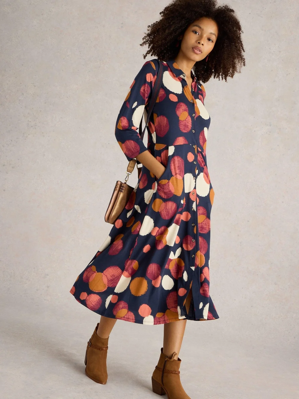 Blusenkleid Rua aus Jersey - Navy Pr - 52/R Bild 1