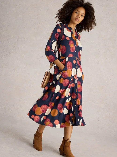 Blusenkleid Rua aus Jersey - Navy Pr - 52/R Bild 1