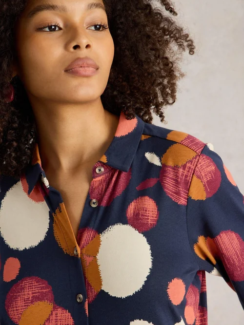 Blusenkleid Rua aus Jersey - Navy Pr - 52/R Bild 3