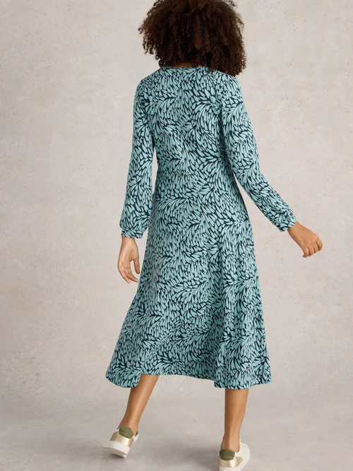 Midikleid Megan aus Jersey - Navy Pr - 52/R Bild 4