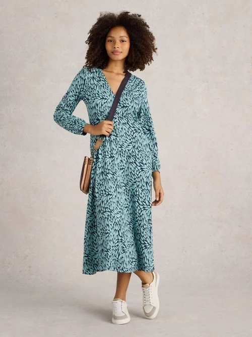 Midikleid Megan aus Jersey - Navy Pr - 52/R Bild 2
