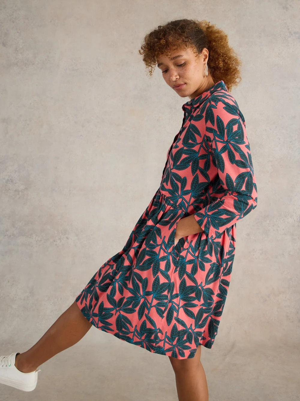 Blusenkleid Everly aus Jersey - Red Pr - 52/R Bild 1