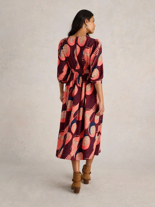 Midikleid Lucy aus EcoVero Viskose - Plum Pr - 52/R Bild 4