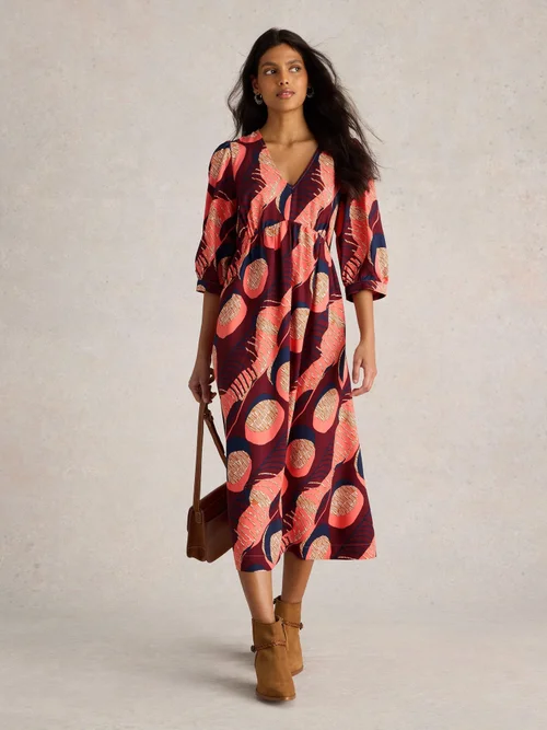 Midikleid Lucy aus EcoVero Viskose - Plum Pr - 52/R Bild 2