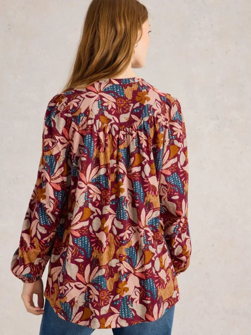 Langgeschnittene Bluse Teresa - Plum Pr - 52 Bild 4