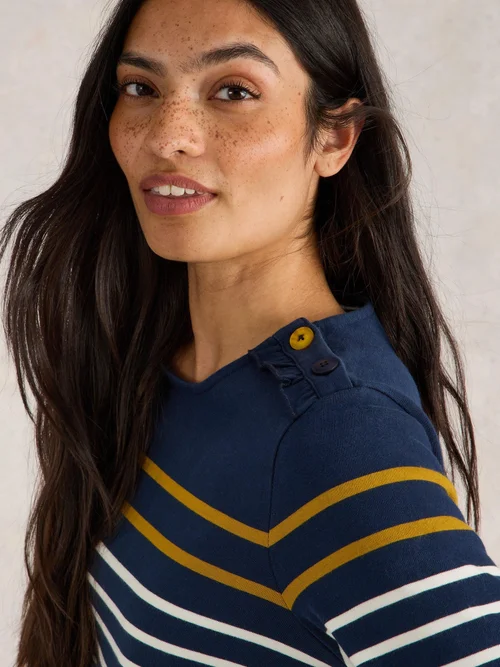Gestreiftes Langarmshirt Whitney - Navy Multi - 52 Bild 3