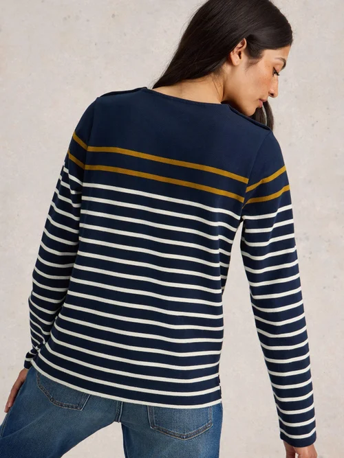 Gestreiftes Langarmshirt Whitney - Navy Multi - 52 Bild 4