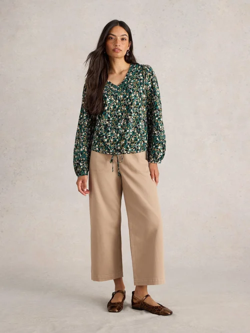 Bluse Betty mit Bindesaum - Green Pr - 52 Bild 2