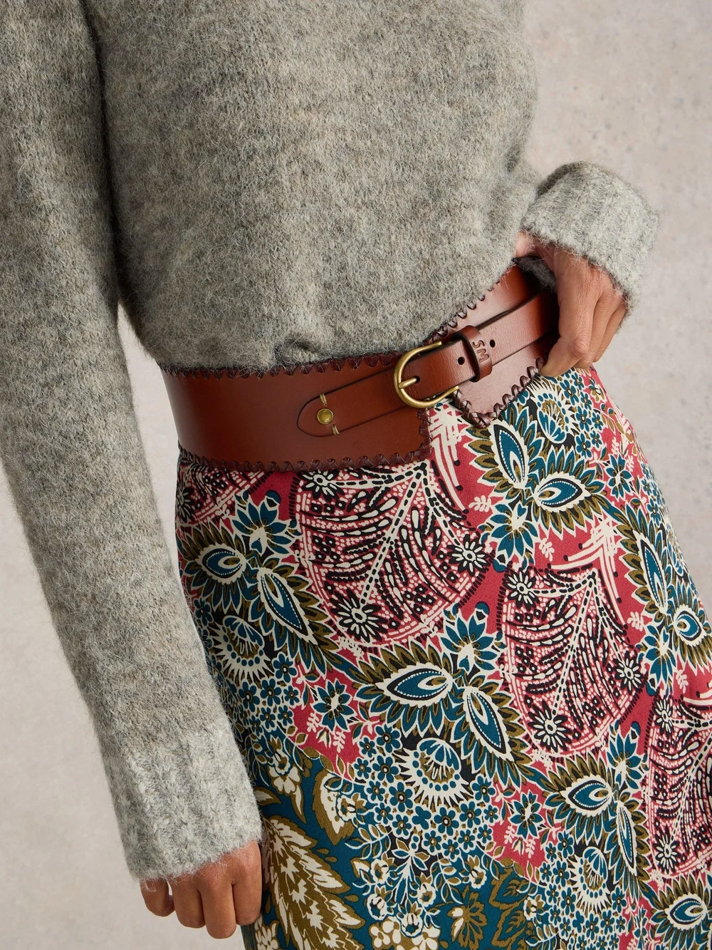 Taillengürtel aus Leder - Dark Tan - S/M Bild 1