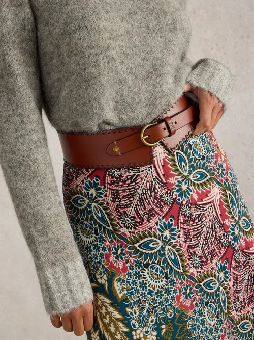 Taillengürtel aus Leder - Dark Tan - S/M Bild 1