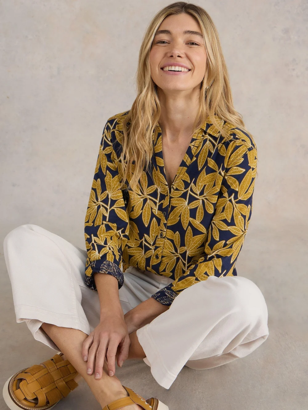 Jerseybluse Annie - Navy Pr - 52 Bild 1
