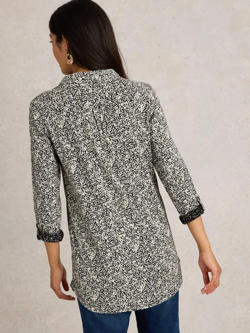 Lang geschnittene Bluse Annie - Blk Pr - 36/R Bild 4