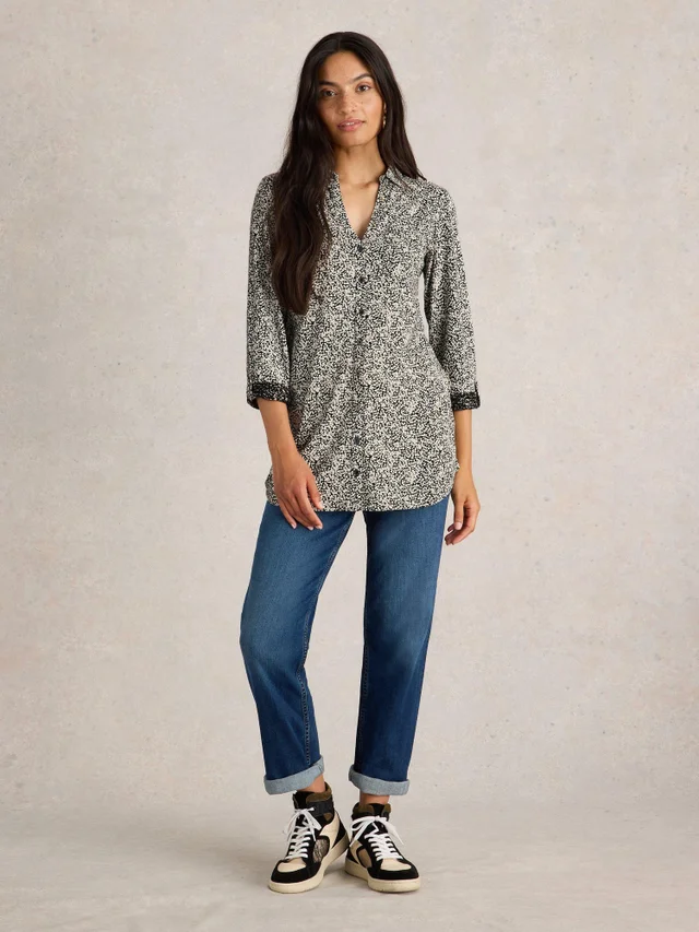 Lang geschnittene Bluse Annie