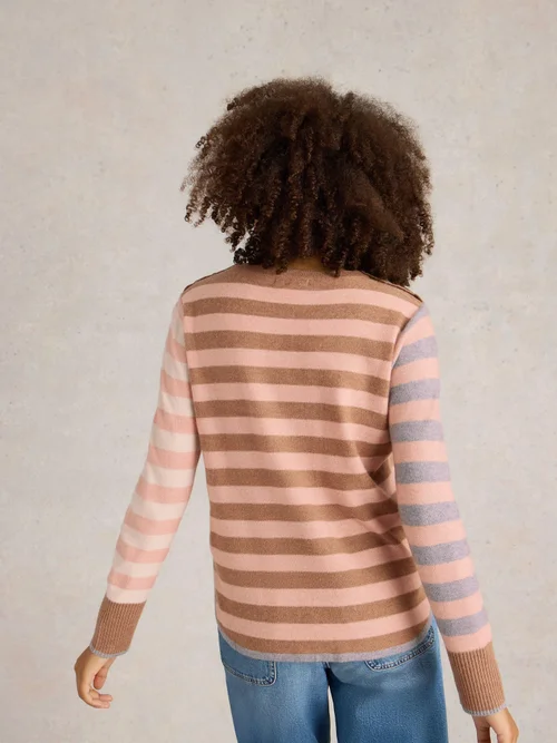 Gestreifter Pullover Emma - Pink Mlt - 52 Bild 4
