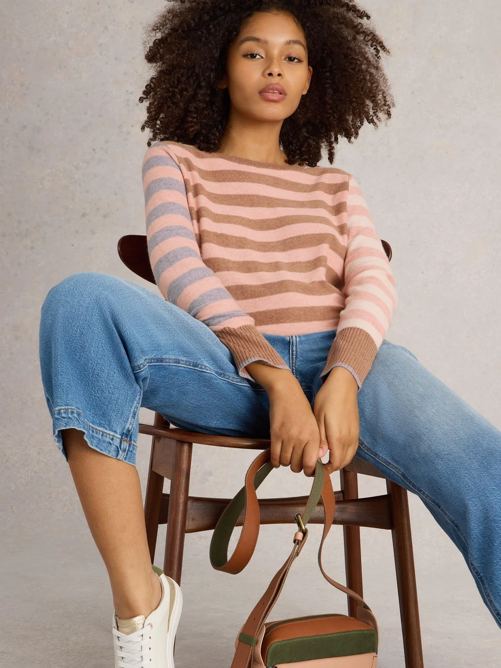 Gestreifter Pullover Emma - Pink Mlt - 52 Bild 1
