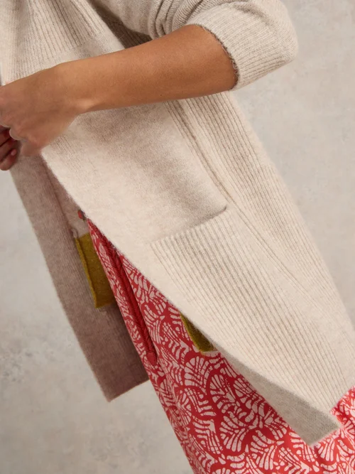 Lange Strickjacke Erin - Lgt Nat - L Bild 3