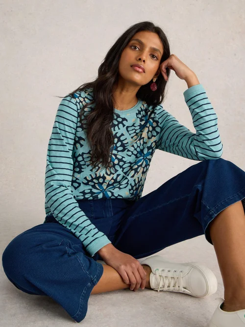 Langarmshirt Clara - Blue Mlt - 46 Bild 1