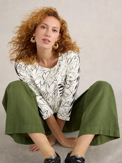 Dolman Top Demi - White Pr - 52 Bild 1
