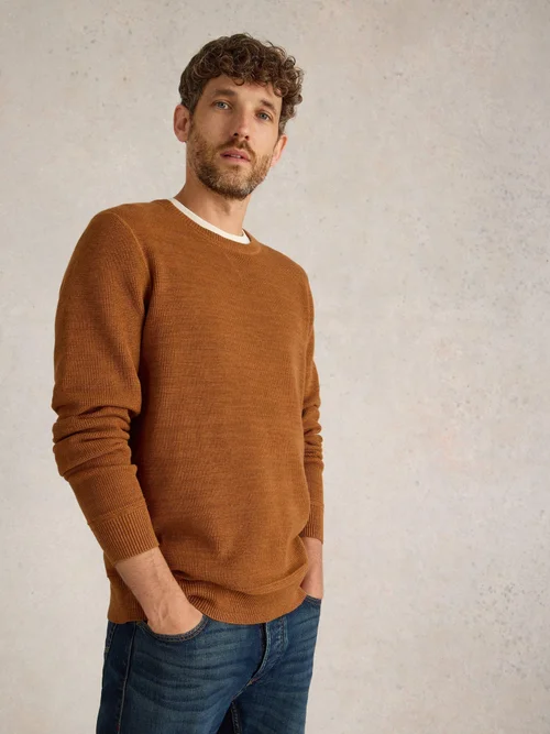 Attadale Pullover mit Rundhalsausschnitt - Dk Orange - S Bild 1