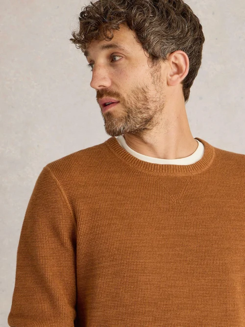 Attadale Pullover mit Rundhalsausschnitt - Dk Orange - S Bild 3