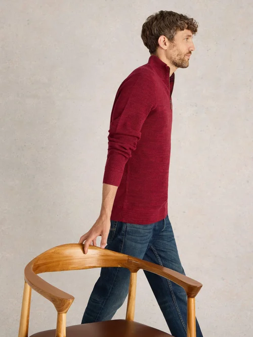 Attadale Pullover mit Trichterkragen - Deep Red - XXXL Bild 1