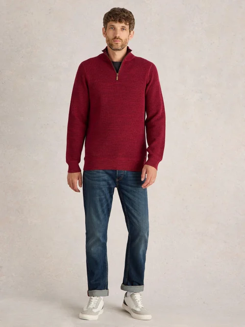 Attadale Pullover mit Trichterkragen - Deep Red - XXXL Bild 2