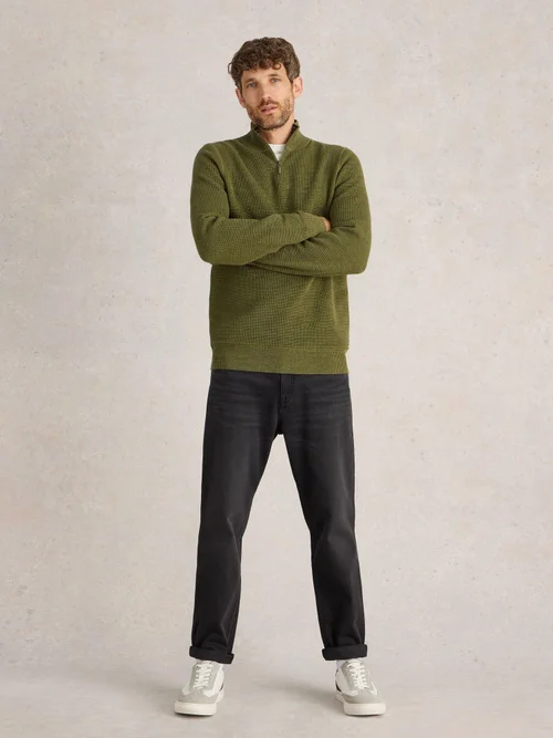 Attadale Pullover mit Trichterkragen - Khaki Grn - XS Bild 2