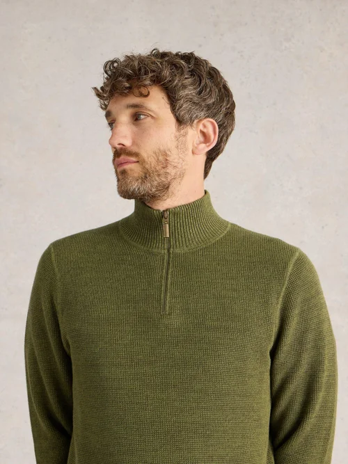 Attadale Pullover mit Trichterkragen - Khaki Grn - XS Bild 3