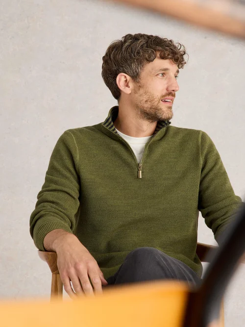 Attadale Pullover mit Trichterkragen - Khaki Grn - XS Bild 1