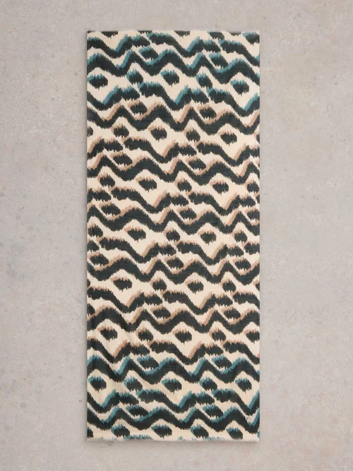 Ikat Schal mit Schnörkelprint Bild 3