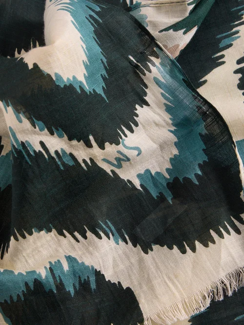 Ikat Schal mit Schnörkelprint Bild 2