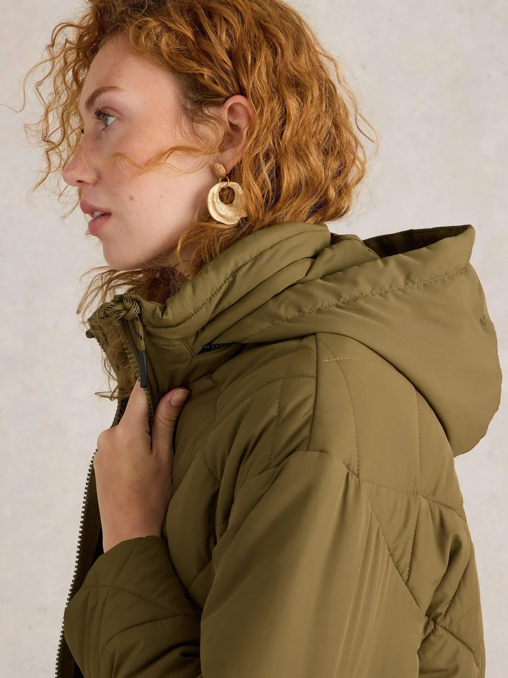 Steppmantel Lorena - Khaki Grn - 52/R Bild 1