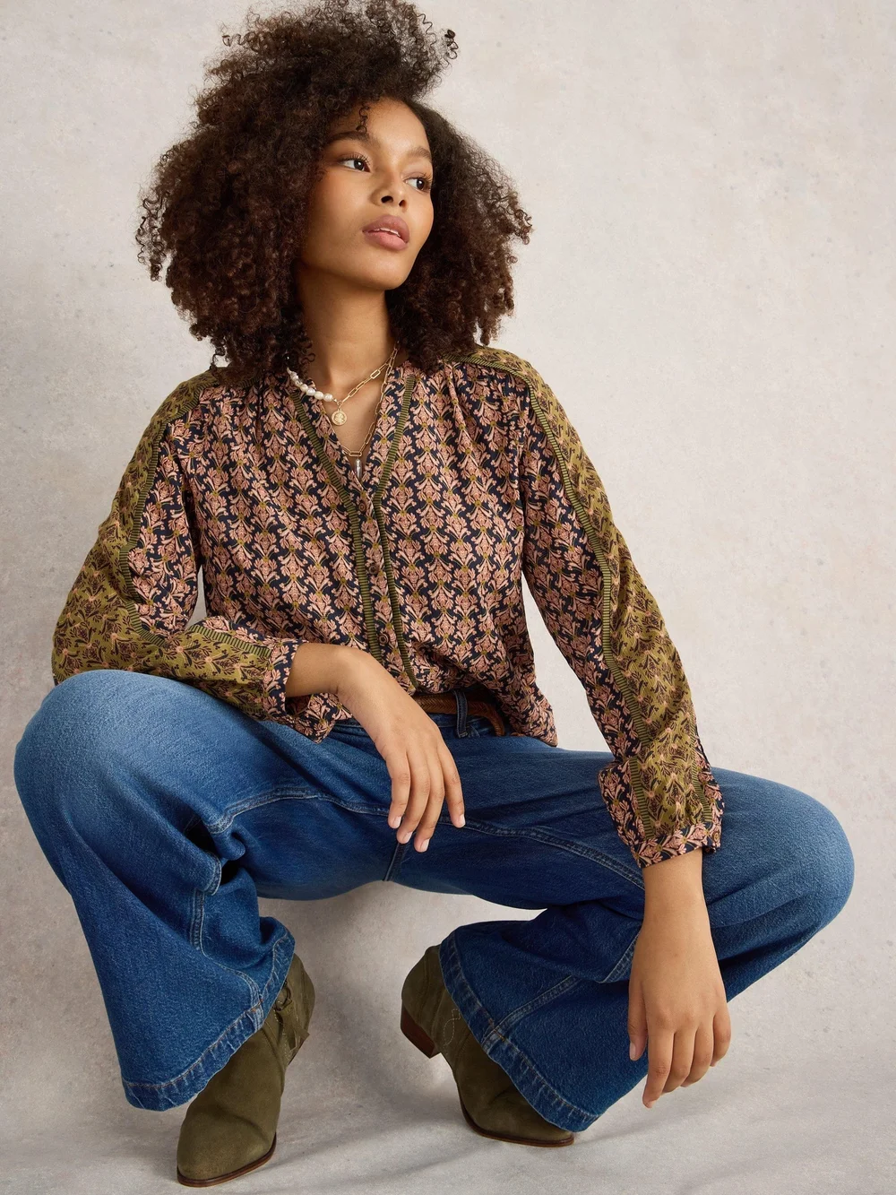 Ayla mit weitem Bein - Mid Denim - 52/R Bild 1