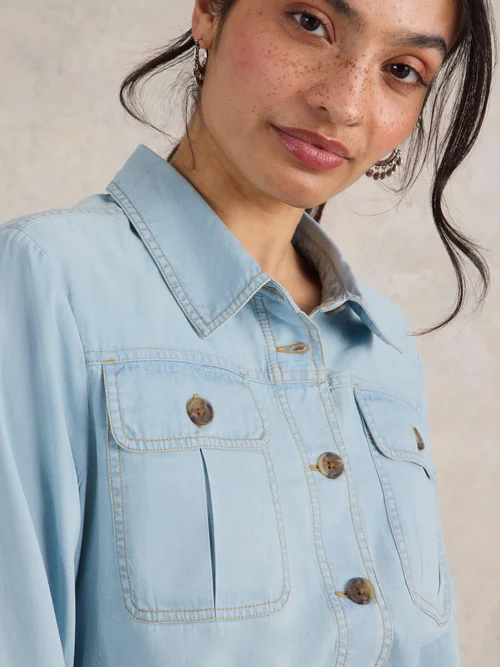 Demi Cargobluse - Lgt Denim - 52 Bild 3