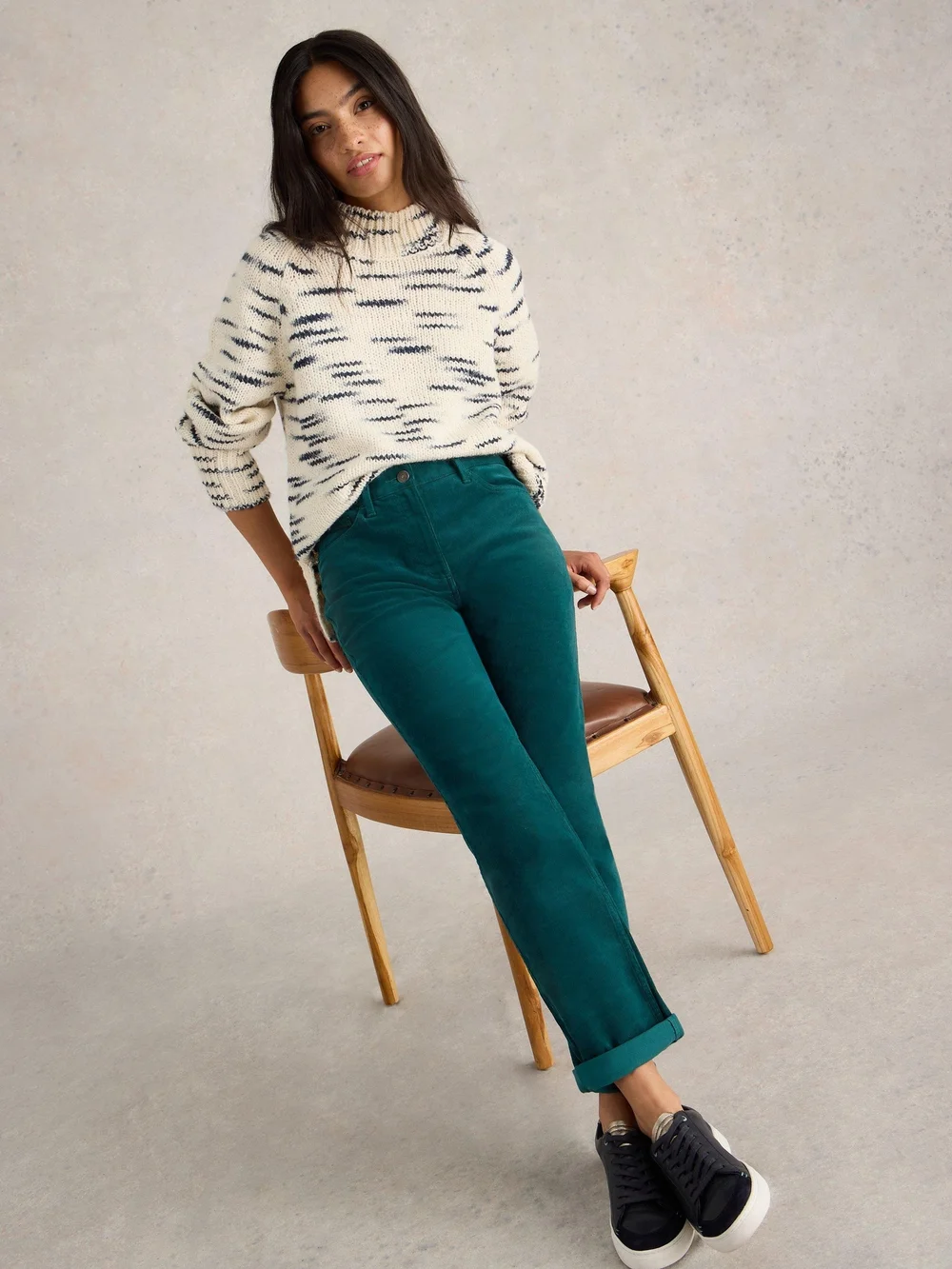 Gerade Kordhose Brooke - Dk Green - 52/R Bild 1