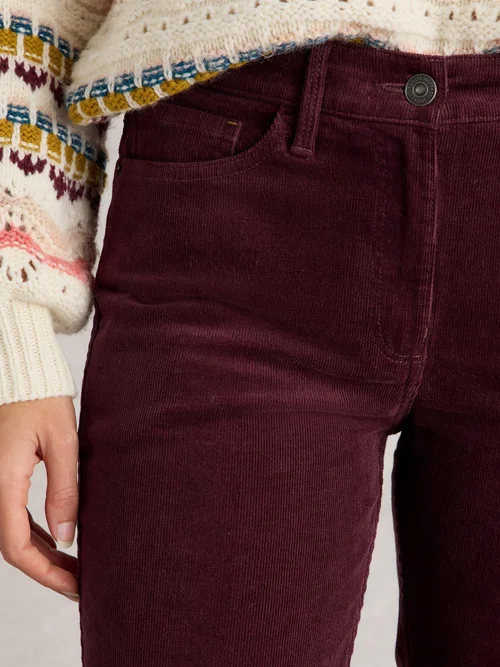 Gerade Kordhose Brooke - Mid Plum - 42/R Bild 3