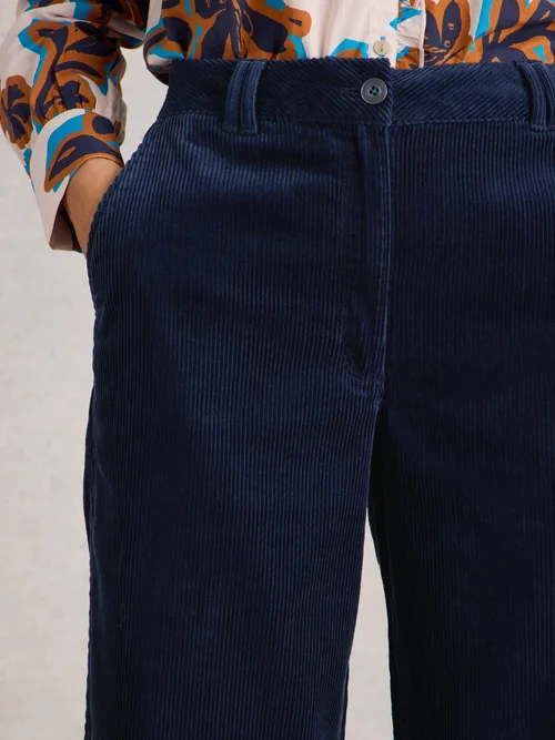 Kordhose Belle mit weitem Bein - Dark Navy - 46/R Bild 3