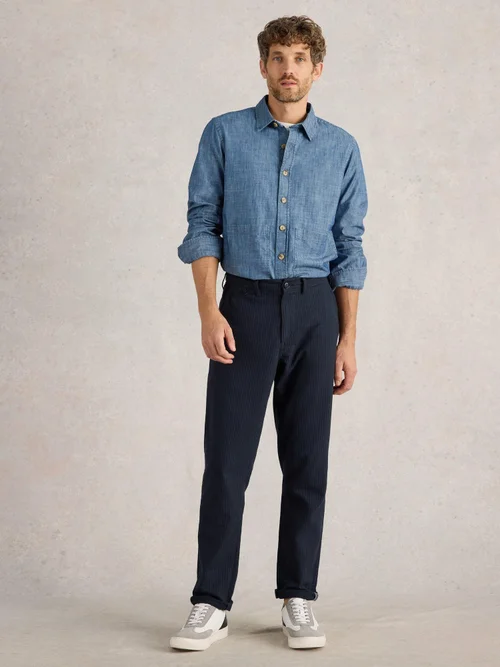 Chinohose mit Nadelstreifen - Navy Multi - 40/R Bild 2