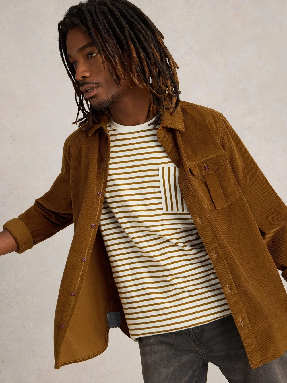 Kordhemd Griffin - Mid Brown - XXXL Bild 1