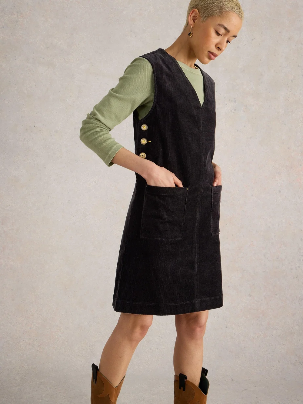 Kordträgerkleid Maple - Pure Blk - 52 Bild 1