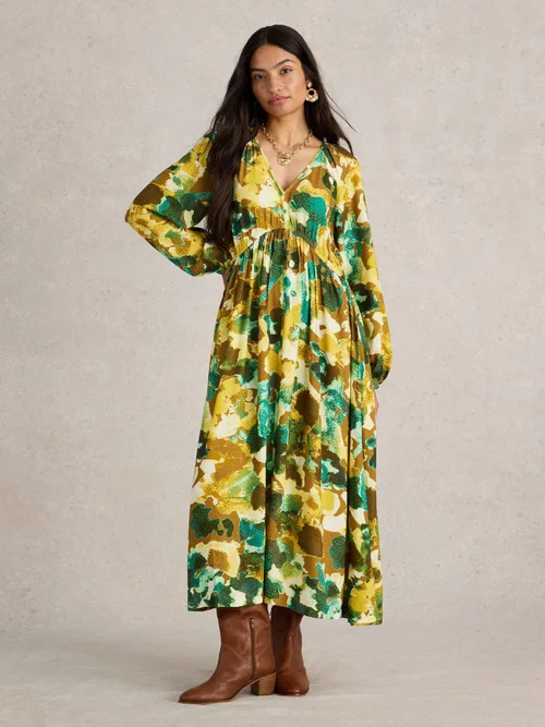 Midikleid Imogen - Yellow Pr - 52/R Bild 2