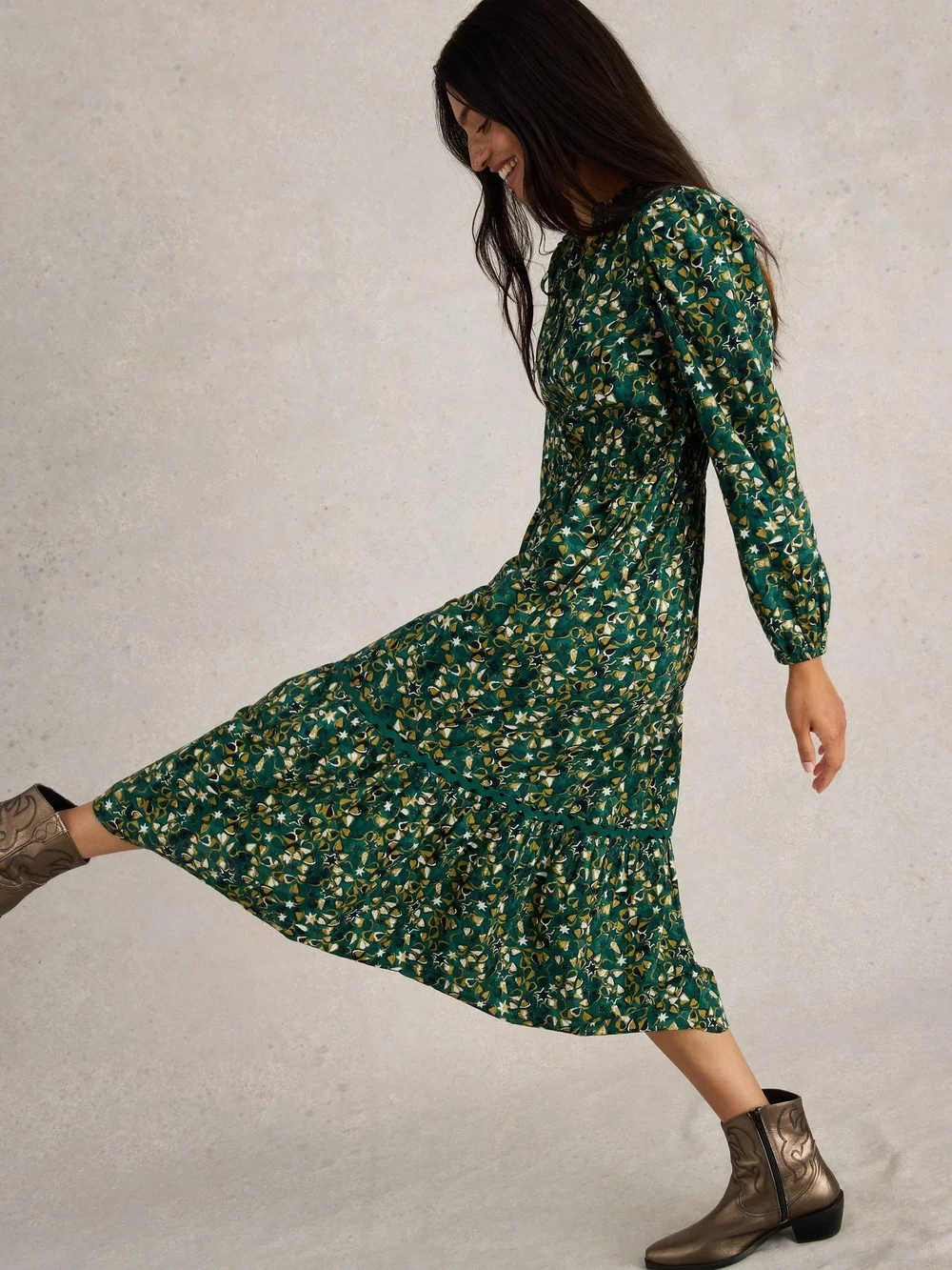 Maxikleid Lotus - Green Pr - 44/R Bild 1