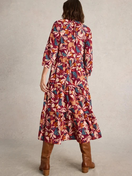 Gestuftes Hemdblusenkleid Virginia - Plum Pr - 52/R Bild 4